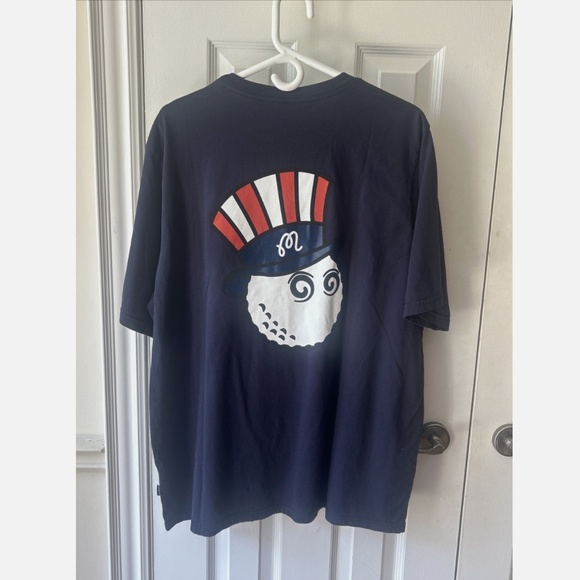 Malbon x Presidents Cup Uncle Sam Buckets Tee Navy Blue - Picture 3 of 10